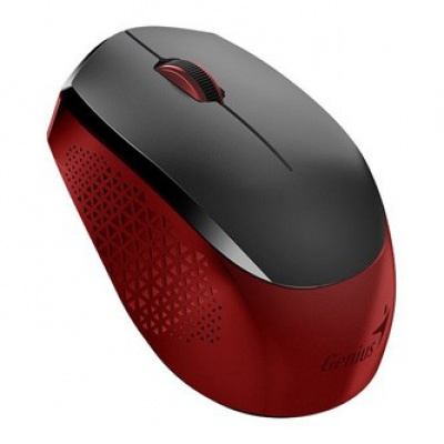 Genius Mouse NX-8000S 31030025401, 1600DPI, 2.4 [GHz], Optical, 3tl., Fara fir USB, negru-roșu, AA