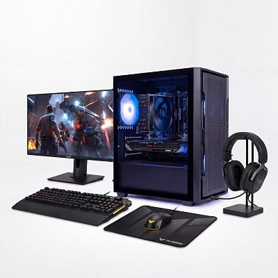 Raiko herní PC set - RX 9060 XT 8GB / 16GB, AMD Ryzen 7 5800X + ASUS TUF Bundle