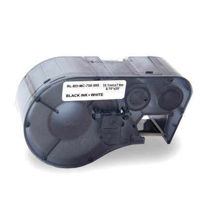 Brady MC-750-595-WT-BK / 143372, Labelmaker Tape, 19.05 mm x 7.62 m, text negru / fundal alb, banda compatibila