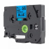 Banda compatibila Brother TZ-S511 / TZe-S511, 6mm x 8m, extr.adh. text negru / fundal albastru