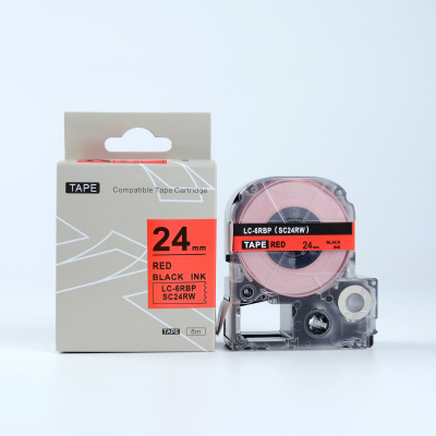 Epson LTS24RW, 24mm x 5m, text rosu / fundal alb, banda compatibila