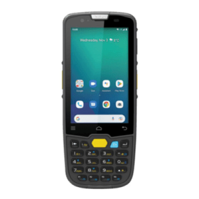 MT6757 Sei II Mobile Computer with 4" touchscreen, 2D CMOS Mega Pixel imager with Laser Aimer (CM6x), 4GB/64GB, BT, WiFi5, 4G, GPS, NFC and Camera.