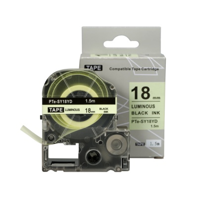 Epson SY18YD, 18mm x 1,5m, text negru / luminescent fundal alb, banda compatibila