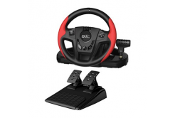 Volan Genius GX Gaming SpeedMaster, Volan cu pedale și schimbător de viteze, 13gro., USB, roșu-negru