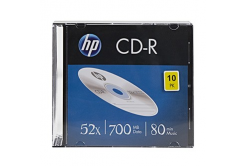 HP CD-R, CRE00085-3, 69310, 10-pack, 700MB, 52x, 80min., 12cm, fără opțiune de imprimare, carcasă subțire, pentru arhivarea datelor, ambalaj deteriorat