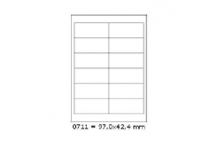 Etichete autoadezive 97 x 42,4 mm, 12 de etichete, A4, 100 coli