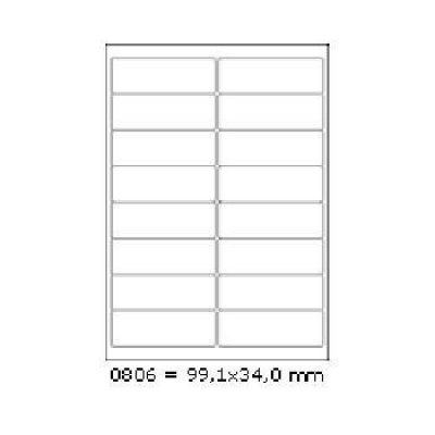 Etichete autoadezive 99,1 x 34 mm, 16 de etichete, A4, 100 coli
