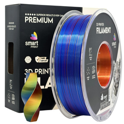 Smart Print FG-S107-E1, 3D filament, PLA Silk, 1,75mm, 1000g, Tri Color, Multicolor (Red, Yellow, Blue)