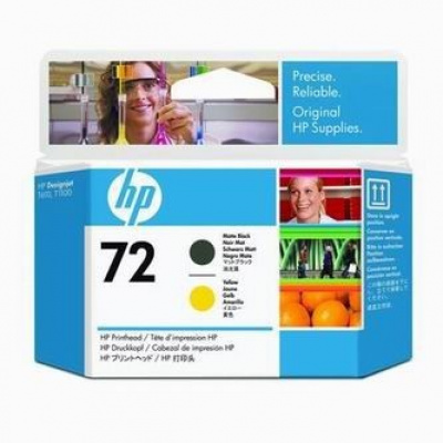 HP C9384A, 72 mat negru/galben (matte black/yellow) cap de imprimare original
