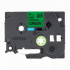 Banda compatibila Brother TZ-FX751 / TZe-FX751,24mm x 8m, flexi, text negru / fundal verde