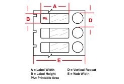 Brady BPT-606-461 / 217071, etichete din hârtie termică, 25.40 mm x 9.53 mm
