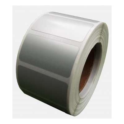 Folie autoadezivă 36x18 mm, 2000buc., argintiu, thermo, rola