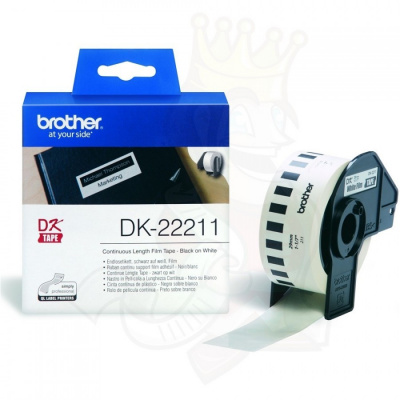 Brother DK-22211, 29mm x 15,24m, acoperit cu folie, rolă continuă originală