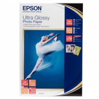 Epson S041943 Ultra Glossy Photo Paper, hartie foto, lucios, alb, 10x15cm, 4x6", 300 g/m2, 50 buc