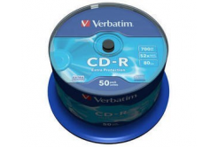 VERBATIM CD-R (pachet de 50) spindle/protecție suplimentară/DL/52x/700MB