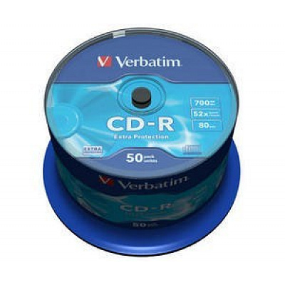 VERBATIM CD-R (pachet de 50) spindle/protecție suplimentară/DL/52x/700MB