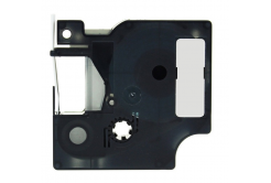 Banda compatibila Dymo 1805432, 24mm x 5, 5m text alb / fundal negru, vinil