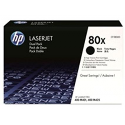 HP 80X CF280XD dualpack negru toner original