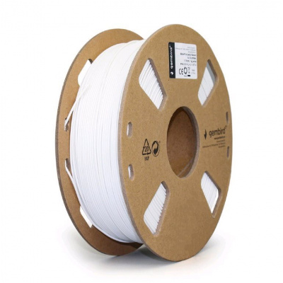 Gembird 3DP-PLA-01-MTW, 3D filament, PLA Matte, 1,75mm, 1000g, Alb (White)