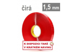3M VHB™ 4915-F, grosime 1,5 mm; bandă acrilică transparentă, dublu adezivă, cu lipire foarte puternică 6 mm x 25 m