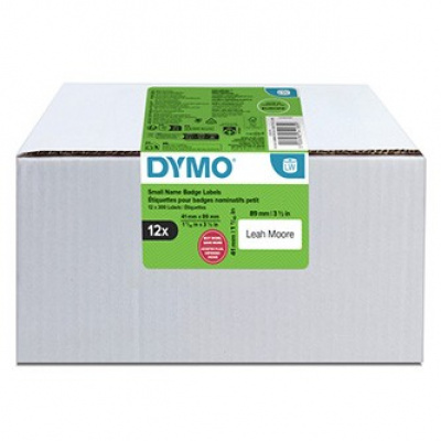 Dymo 2234183, 89mm x 41mm, , detașabil, alb, etichete originale din hârtie, 12 x 300 buc.