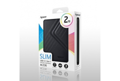 Apacer Hard disk extern, AC236, 2.5", USB 3.0 (3.2 Gen 1), 2TB, AP2TBAC236B-1, negru