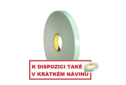 3M 4008 Bandă adezivă dublu-față din spumă, albă, grosime 3,2 mm 12 mm x 2 m