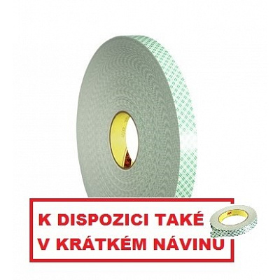 3M 4008 Bandă adezivă dublu-față din spumă, albă, grosime 3,2 mm 12 mm x 2 m