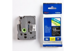 Brother TZ-345 / TZe-345, 18mm x 8m, text alb / fundal negru, banda original