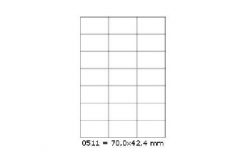 Etichete autoadezive 70 x 42,4 mm, 21 de etichete, A4, 100 coli