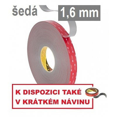 3M VHB™ GPH-160GF Bandă adezivă dublu-față cu lipire foarte puternică, grosime 1,6 mm 9 mm x 33 m
