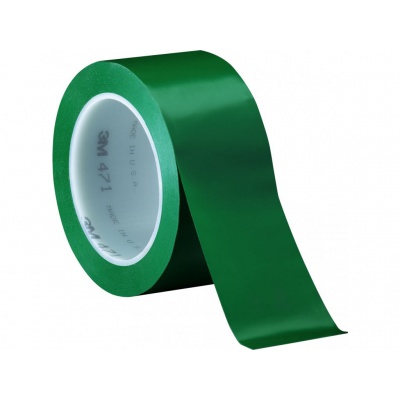 3M 471 Banda adeziva din PVC, 75 mm x 33 m, verde