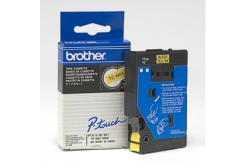 Brother TC-601, 12mm x 7,7m, text negru / fundal galben, banda original