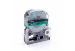 Epson LC-SC6GW, 6mm x 8m, text negru / fundal verde, banda compatibila