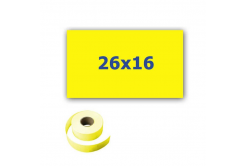 Cenové etikety do kleští, obdélníkové, 26mm x 16mm, 700ks, signální žluté