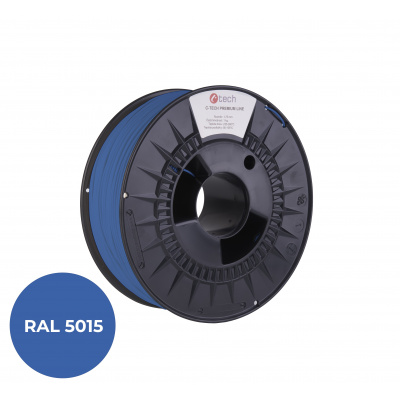 C-Tech 3DF-P-PETG1.75-5015 3D filament, PREMIUM LINE, PETG, RAL5015, 1,75mm, 1000g, Albastru deschis (Sky blue)