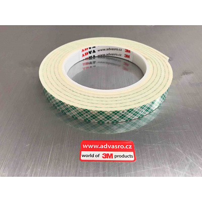 3M 4008 Bandă de spumă adezivă cu până lauă fețe, gro. 3,2 mm, 12 mm x 2 m