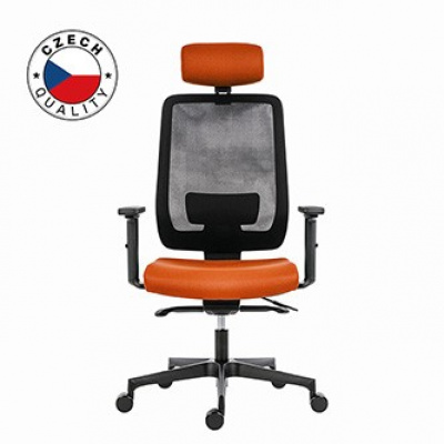 Powerton ERGO LUCIE Kancelářské ergonomické křeslo, Oranžové