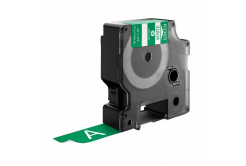 Banda compatibila Dymo 1805420, 19mm x 5, 5m text alb / fundal verde, vinil