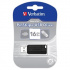 Verbatim 49063 Store N Go PinStripe, Unitate flash USB, USB A 2.0, 16GB, cu conector detașabil, negru