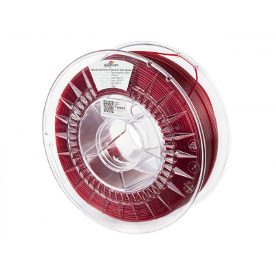 Spectrum 81551 3D filament, PETG Premium High Speed, 1,75mm, 1000g, Roșu transparent (Transparent red)