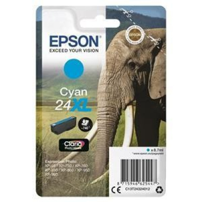 Epson T24324012, T2432 azuriu (cyan) toner original