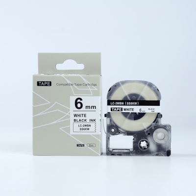 Epson LTS6KW, 6mm x 5m, text negru / fundal alb, banda compatibila