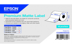Epson C33S045533 Premium Matte, pentru ColorWorks, 102x152mm, 225buc., alb etichete autoadezive