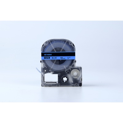 Epson SE18BW, 18mm x 8m, text negru / fundal albastru, securitate, banda compatibila