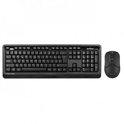 A4Tech FG1012S, Sada klávesnice s bezdrátovou optickou myší, CZ, 2.4 [Ghz], černá