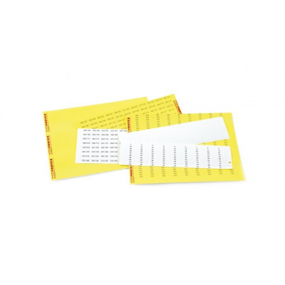 Partex etichete PF-07533KT9, 7,5 x 33 mm, alb, 100 buc., A4, 1 foaie