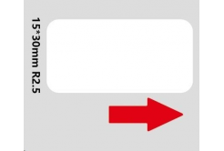 Niimbot A2A68601301, 15x30mm, 195buc., etichete autoadezive albe