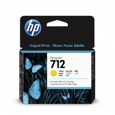 HP 712 3ED69A galben (yellow) cartus original