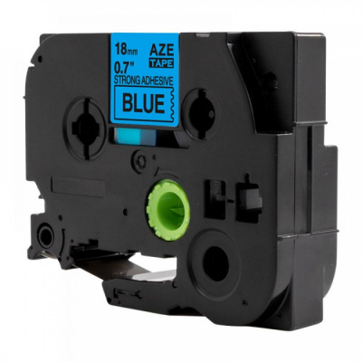 Banda compatibila Brother TZ-S541 / TZe-S541, 18mm x 8m, extr.adh. text negru / fundal albastru